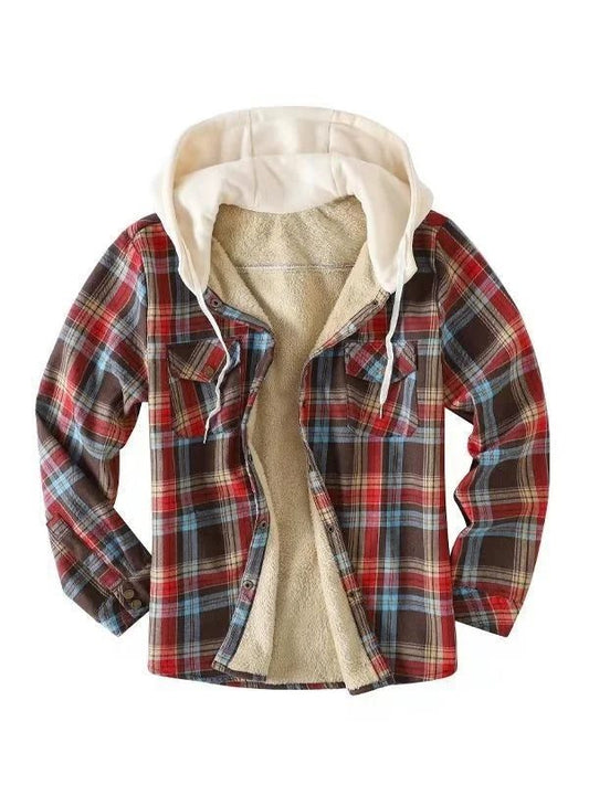 Men's Thick Warm Plaid Flannel Shirt