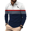 Men's Casual Stripe Polo Golf Shirts