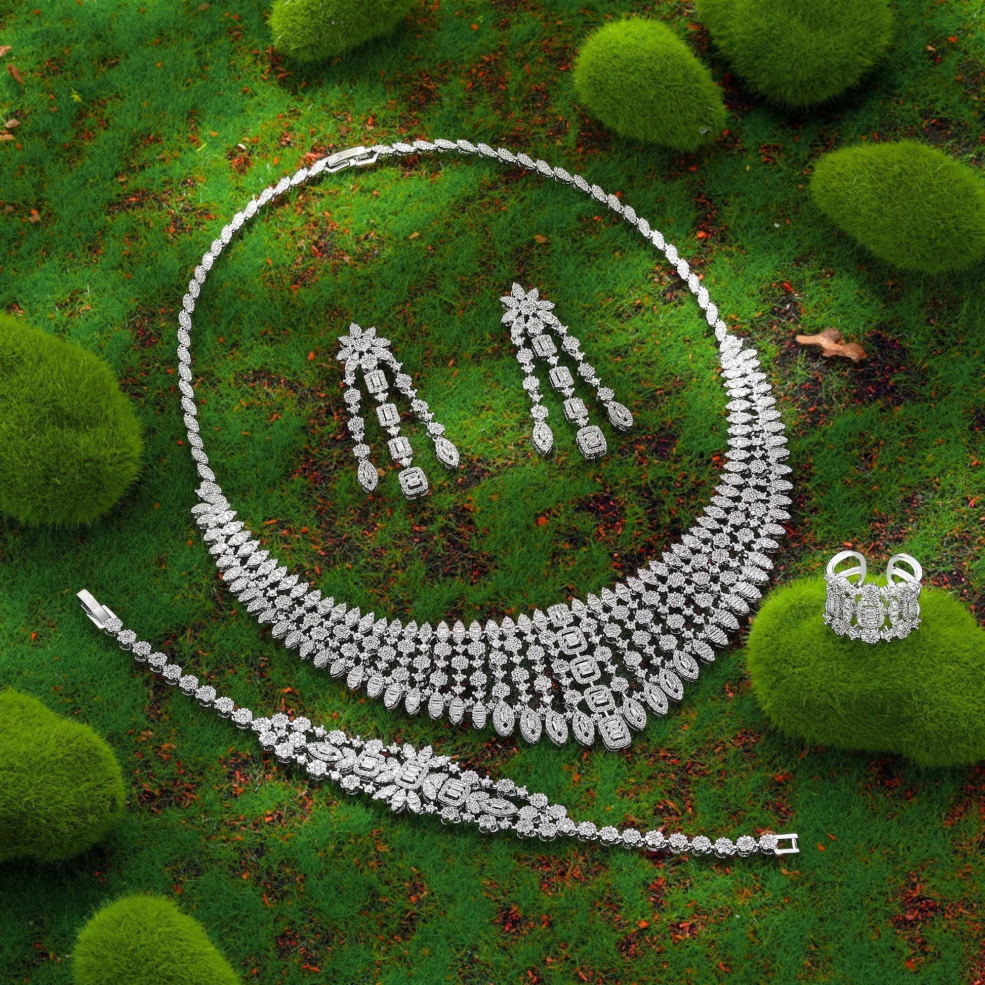 2023 Bridal Wedding Jewelry Set - 4 Pieces